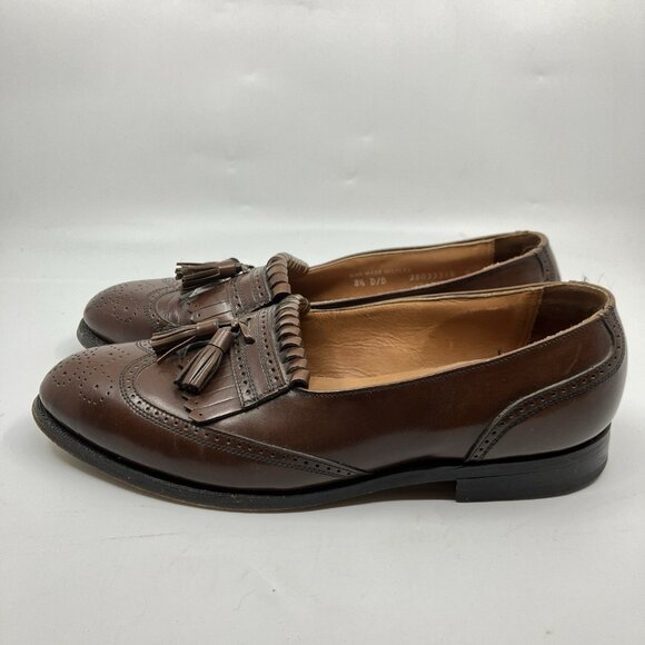 Bostonian Mens Brown Brogue Wingtip Tassel Kiltie Loafers 8.5 D/B - Picture 5 of 9